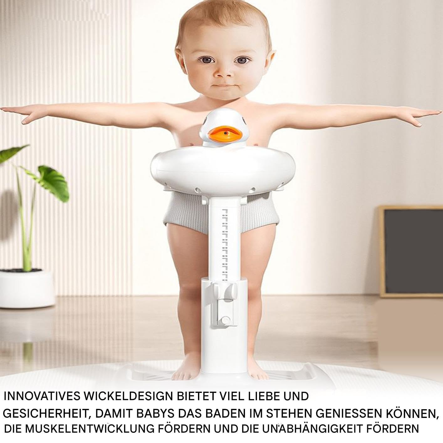 Baby-Badeständer - Baby-Bad Stehdusche für Kinder von 6-36 Monaten,Ergonomische Rutschfeste Standfuß Stütze für Mädchen