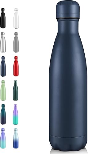 Miniatura 32 de Volhoply Botellas de agua de acero inoxidable de 17 onzas a granel, botella de agua de metal aislada a prueba de fugas para deportes, viajes,