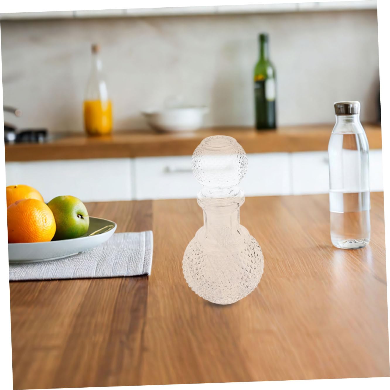 Artibetter 2pezzi Bottiglia di Vetro Decanter per Vino Trasparente Ispessito di Dispenser per Liquori Decorativi Adatto per Ristoranti Bar Case Hotel