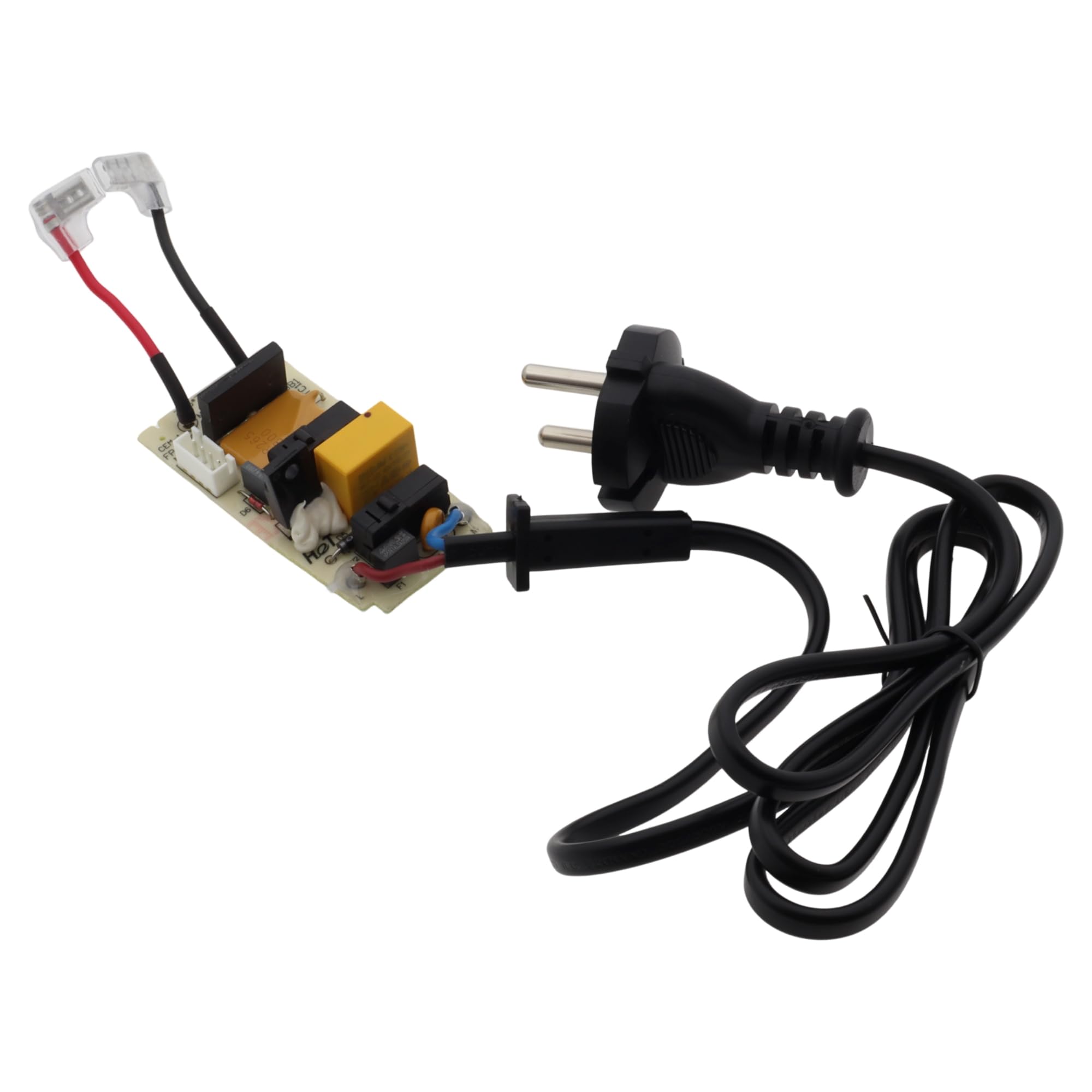 Moulinex PCB and power cable with EU plug, top view.