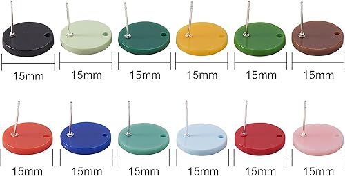 Miniatura 8 de Airssory 5 pares de aretes ovalados de latón chapado en oro de 18 quilates de 0.689 x 0.512 in para mujer, aretes para hacer joyas