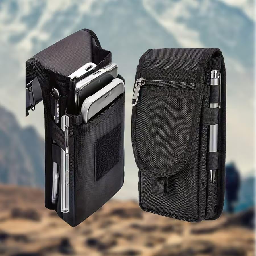 EDC Gear Management Bundle – Dual-Purpose Holster Pouch: Tactical Belt Sheath + Detachable Pocket Organizer for Tools & Phone