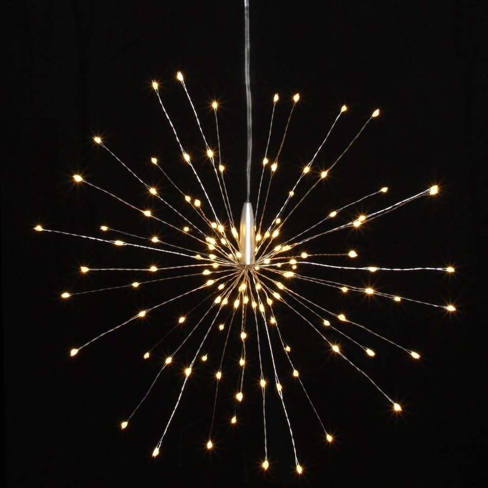 Lightstyle LondonStarburst Small Silver Battery Powered Hanging Light