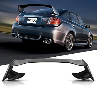 SCITOO Rear Spoiler Wing, Matte Black Rear Trunk Spoiler Strong ABS Rear Wing Fits for 2015-2021 for Subaru WRX STI Sedan, 2011-2016 for Scion tC