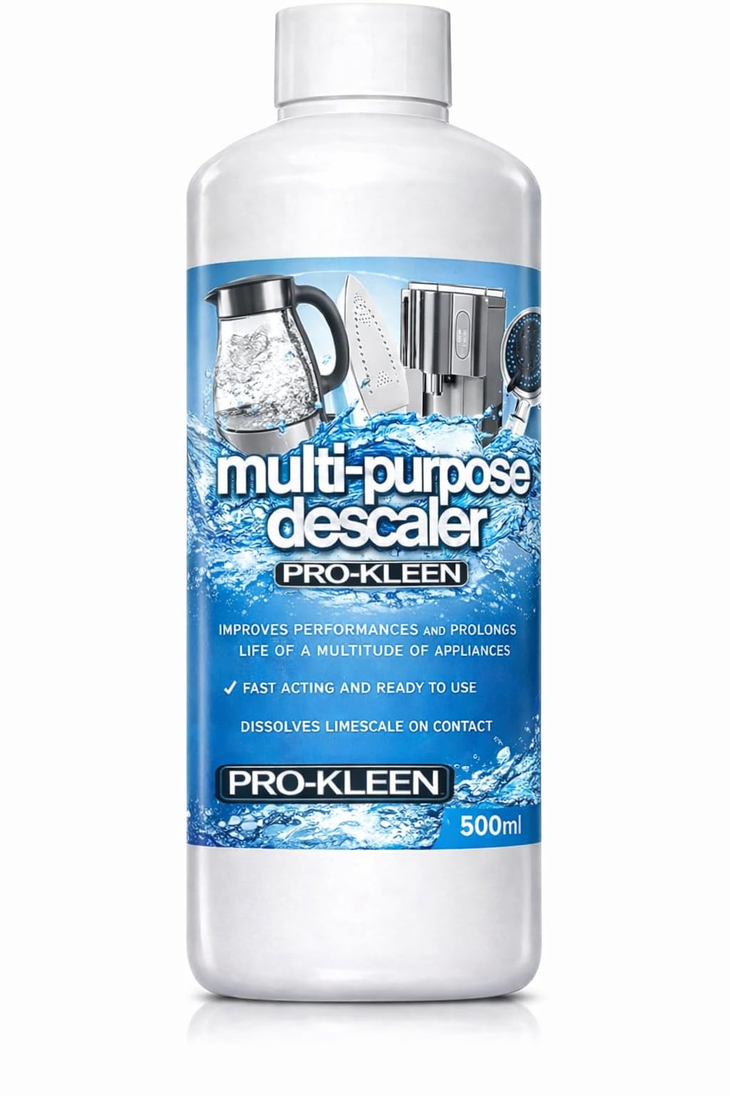 Multi-Purpose Descaler 1L - Fast-Acting Concentrate & Dissolves Limescale - Prolongs Life of Coffee Machines, Kettles, Irons, Showerheads, Taps and More!