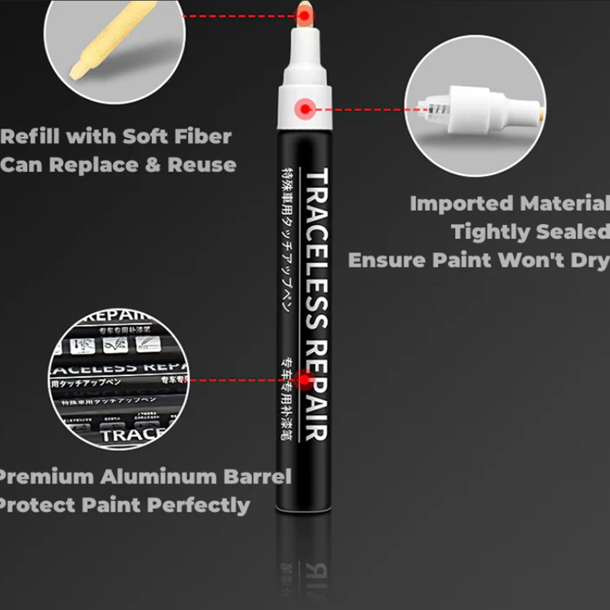 TOPABYTE Bolígrafo de Pintura para Retocar para Tesla Model Y X S 3 Highland Reparación de Pintura para Carrocería Pinturas para Retoques de Carrocerías para Propietarios de Tesla (Pearl White)-PPSW