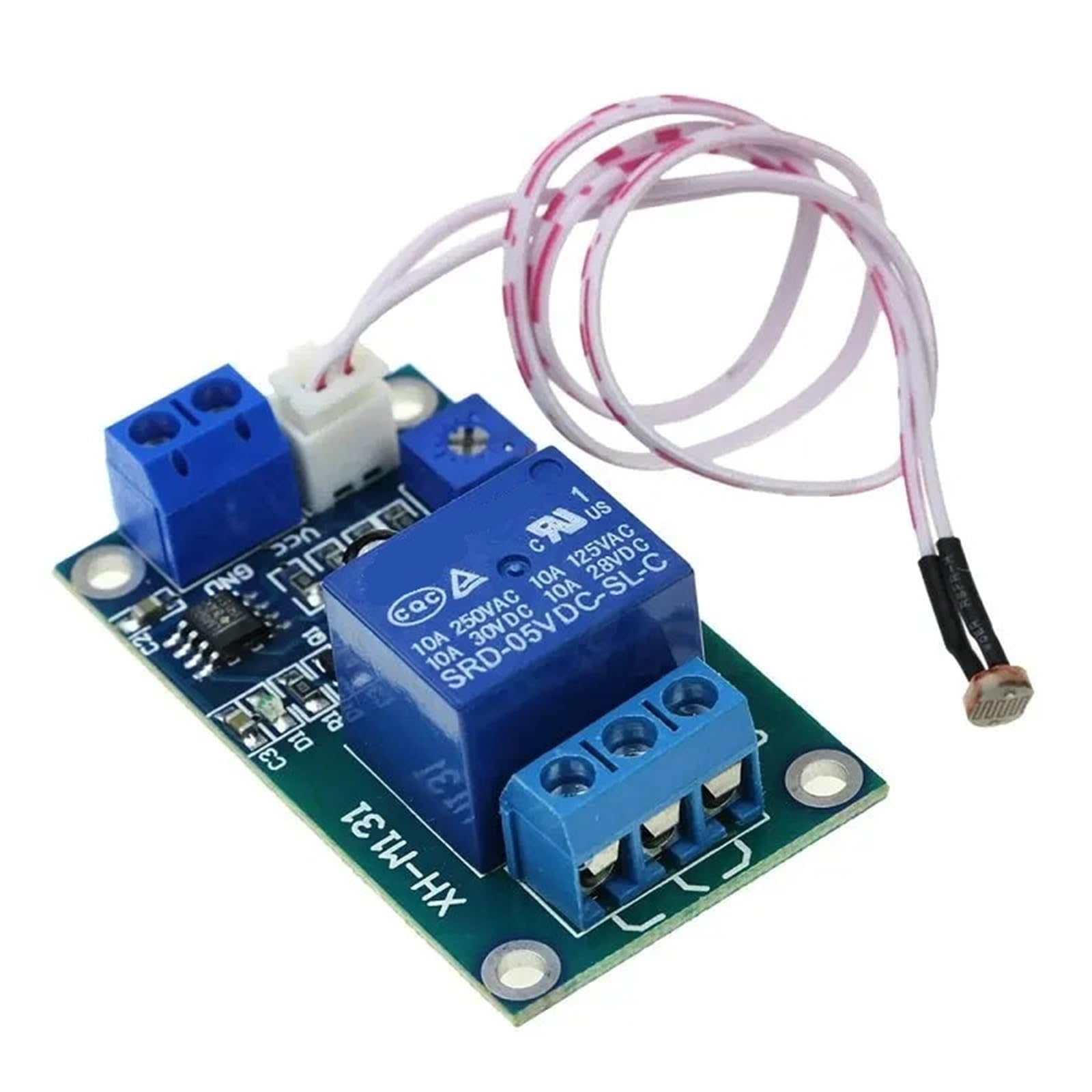 Sensor de detección fotorresistencia XH-M131 relé 10A interruptor de control de luz DC 5V 1 pieza 7