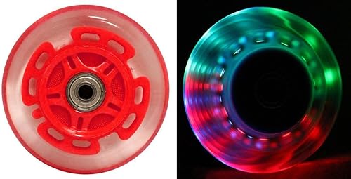 Miniatura 4 de L.E.D. - Ruedas de scooter con rodamientos Abec 9 para Razor Scooters de 3.937 in iluminados, paquete de 2