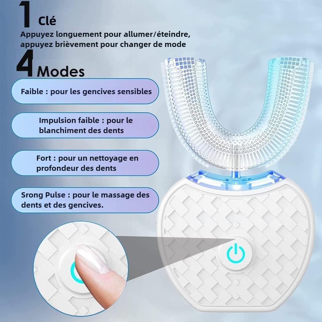 Brosse À Dents 100% Automatique SensePro Brosse À Dents Électrique (Noir)