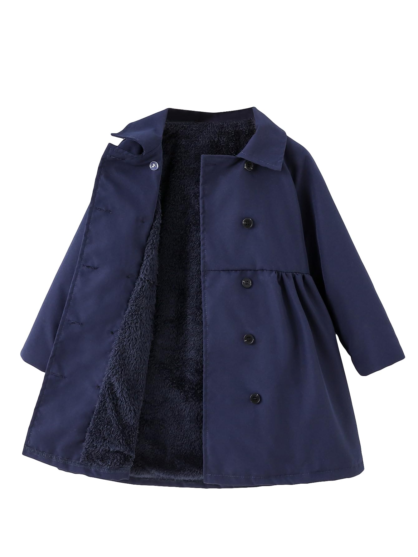 SOLY HUX Toddler Girl's Double Breasted Long Sleeve Trench Coat Outwear