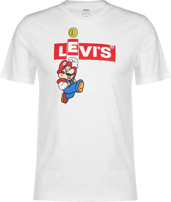 Levi's® Nintendo Graphic T-Shirt Mario boxtab White : Amazon.it:  Abbigliamento