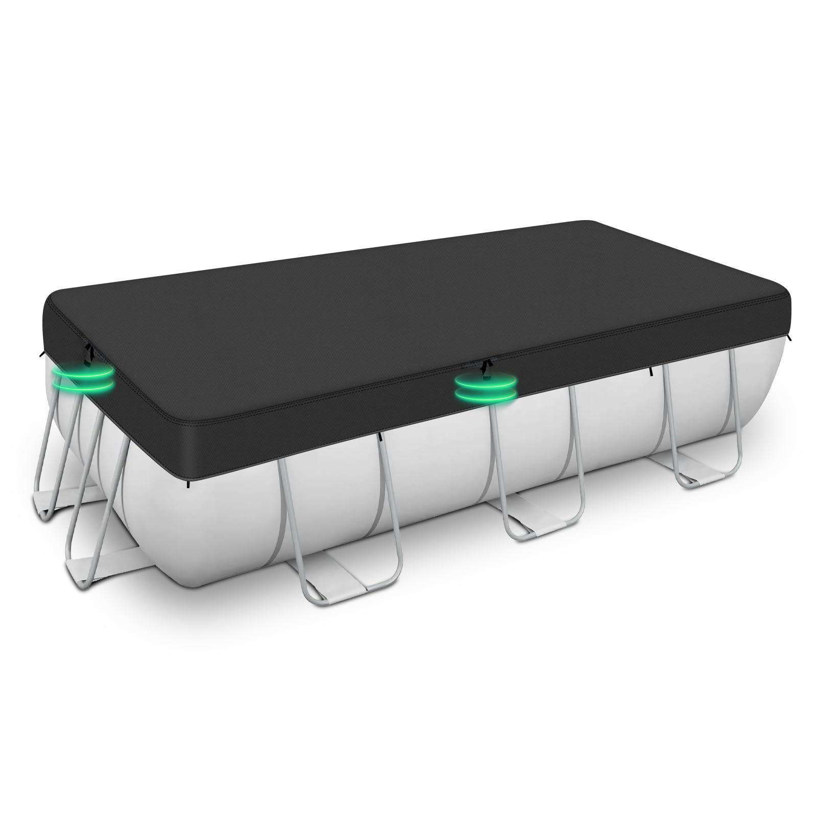 Bâche solaire ovale RICHIE pour piscine hors sol rectangulaire imperméable de 3,7 à 7,3 m