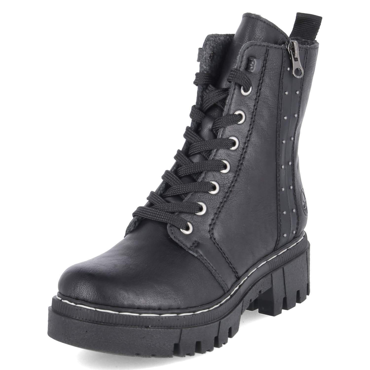 Rieker 74044-00 Schnürstiefel Synthetik Damen in schwarz
