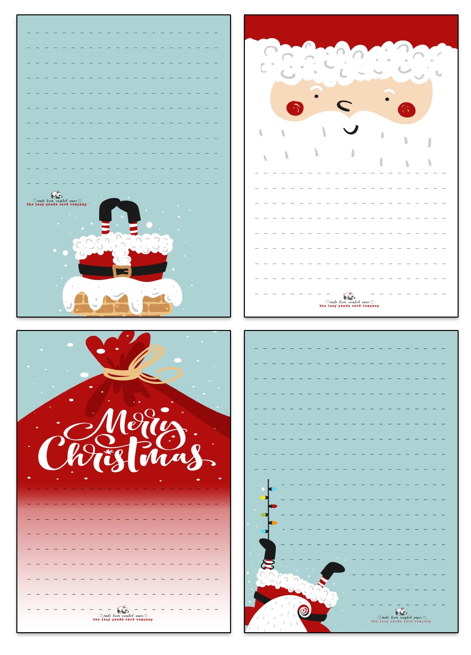 Christmas Writing Paper - Letter to Santa - Thank You Letters - Made from Recycled Paper (20)