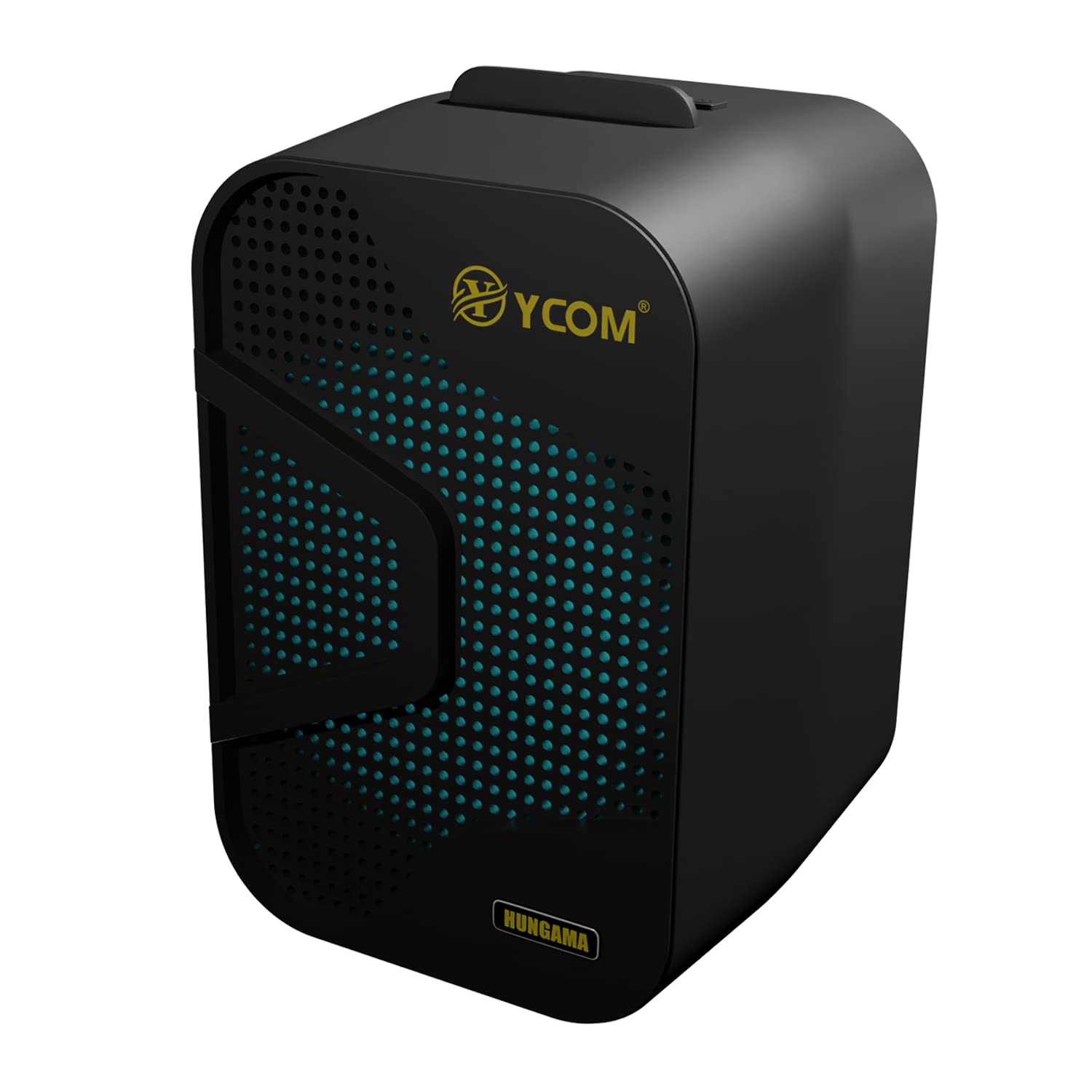 YCOM Hungama Wireless Sound Speaker for Desktop, PC Speaker with Bluetooth 5.1 & Wired USB AUX-in Connection for Monitor, Laptop, Tablets, Cellphone (Black)