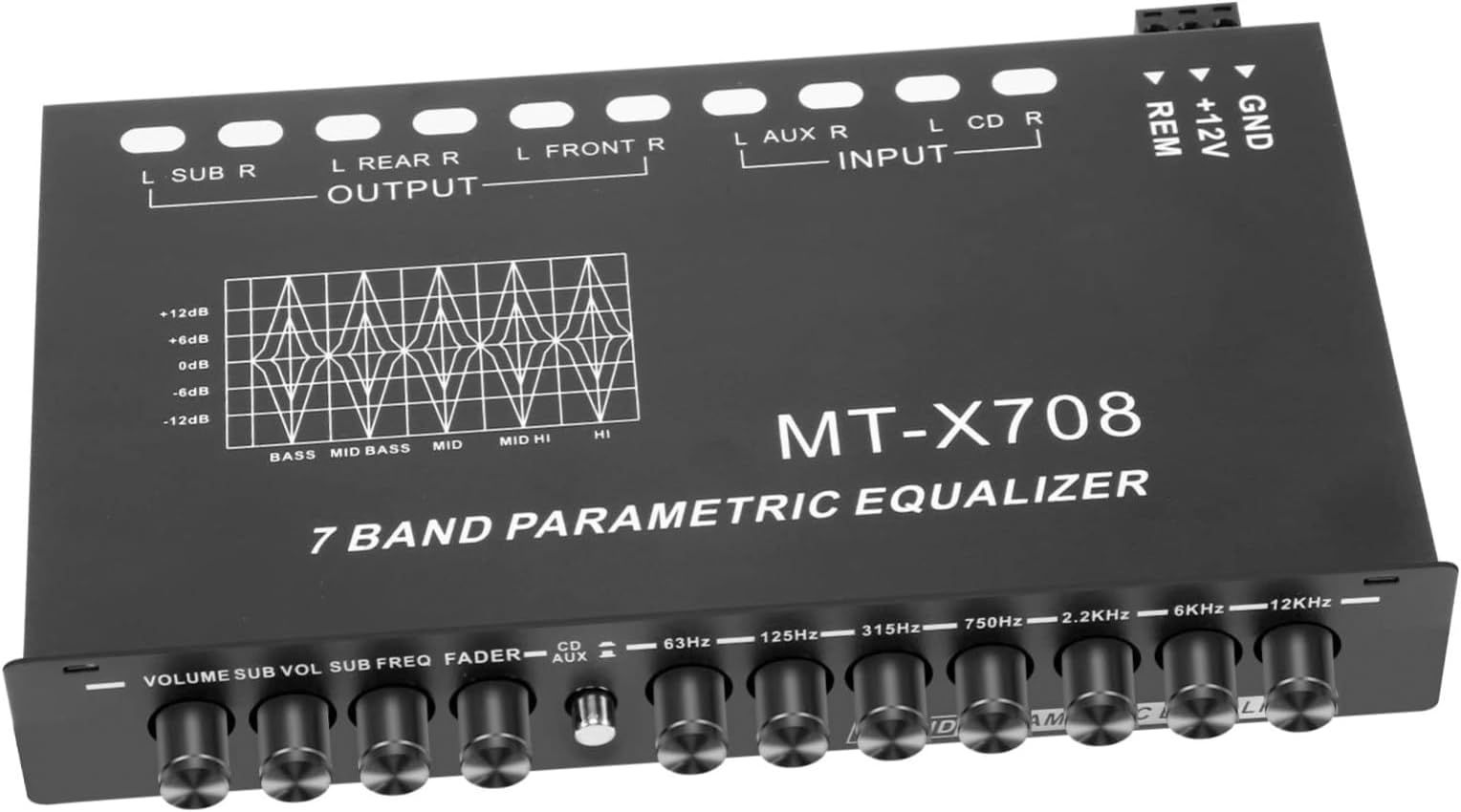 Tofficu Car Equalizer Car Stereo Equalizer Audio Controller Wire Equalizer Equalizer Car Sound System Audio Component Equalizers Home Stereo Equalizer Graphic Equalizer Black Metal