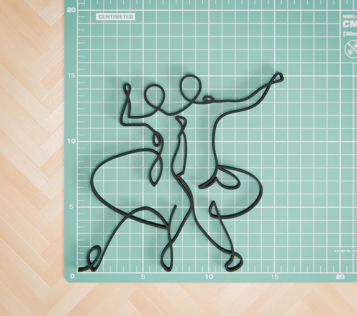 EROTNGO Minimalist Salsa Dancers Line Art Sculpture | Unique Home Decor Accent | Artistic Salsa Dance Design for Living Room and Office | Stylish Modern Decor for Creative Spaces 3