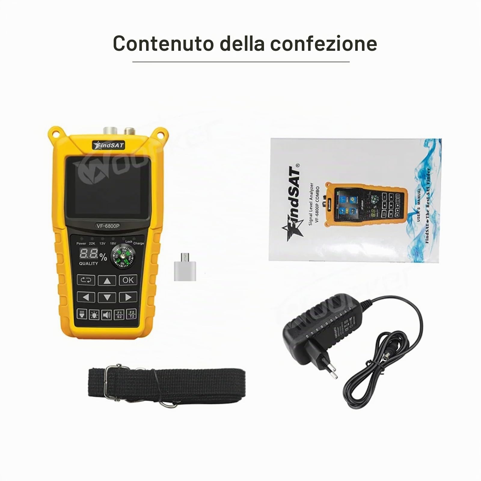 VF6800P Sat Finder Digitale Combo Supporta DVB T2/S2/C Ricevitore TV Satellitare Sintonizzatore Segnale DVB-T2
