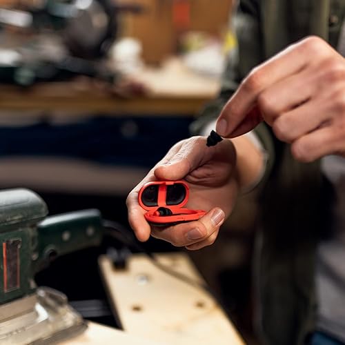 Vista 5 de Alpine WorkSafe Construction Tapones para los oídos para adultos, protección auditiva reutilizable para el trabajo y el bricolaje, cómodo filtro