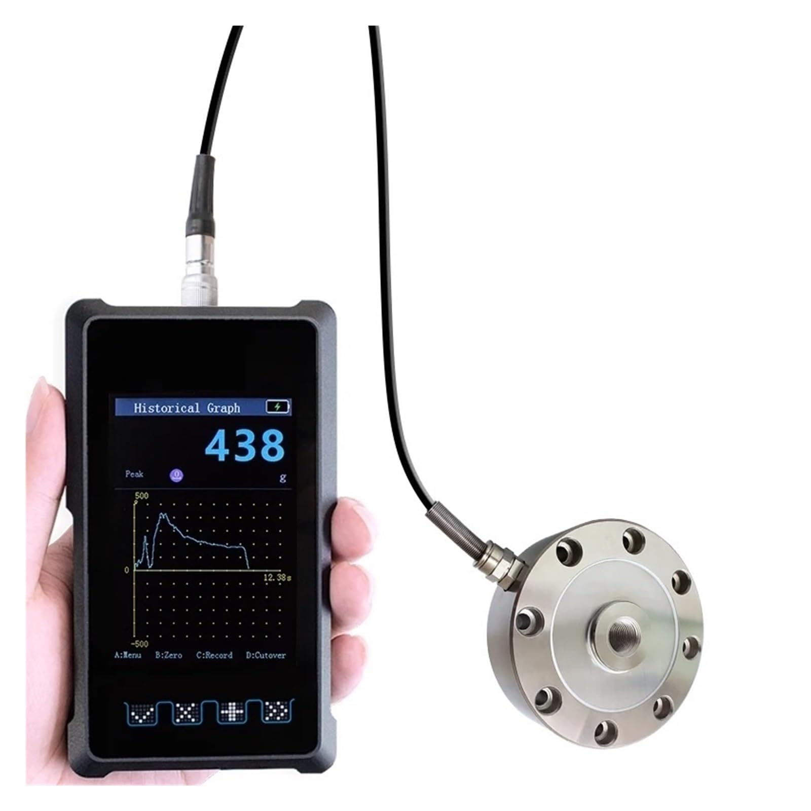 Rechargeable Handheld Dynamometer Digital Force Gauge with Load Cell Pull-Push for Industrial Inspection(DY920-C 0-20N)