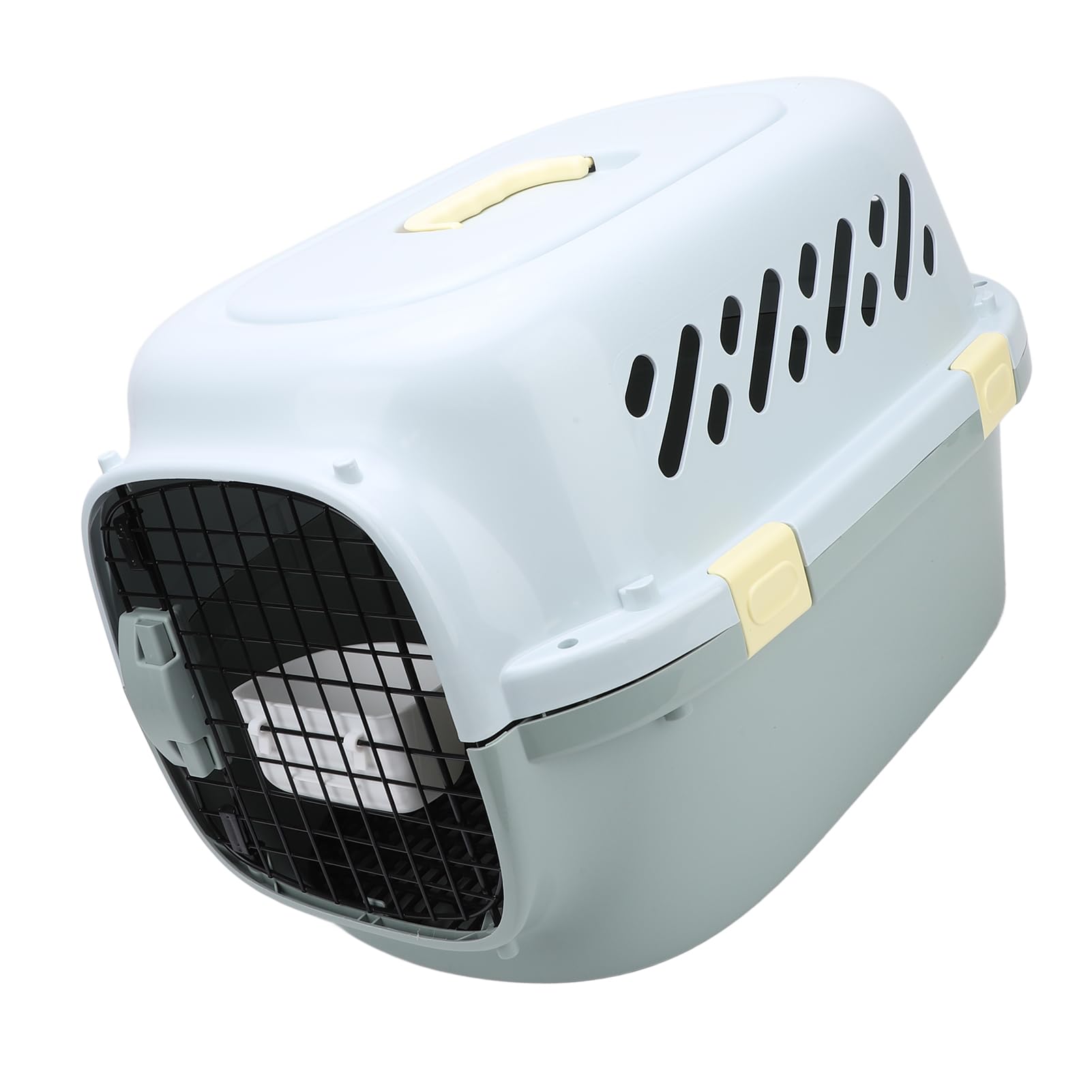 Transportín de Viaje para Gatos, Transportador de Viaje Portátil para Mascotas con Lados Rígidos, Transportador de Ligero y Plegable para Gatos con Puerta con Cerradura, Gran Espacio, (Grande)