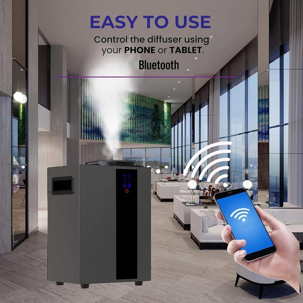 Diffuseur de parfum d'air – Machine de parfum commerciale avec bouteille d'huile de 800 ml, couvre jusqu'à 4000 m², diffuseur de parfum intelligent pour hôtels et maisons