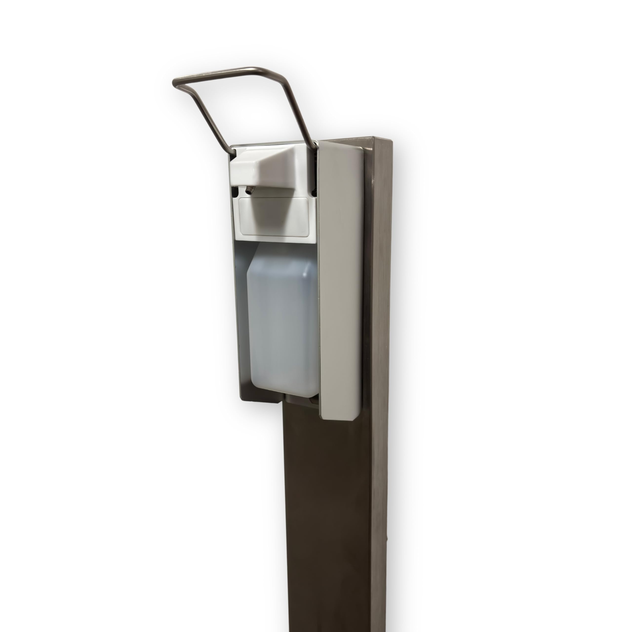 Medi-Inn Hygienetower XL Edelstahl 150 cm – Extra hoch, freistehende Desinfektionssäule inkl. Spender & Leerflasche