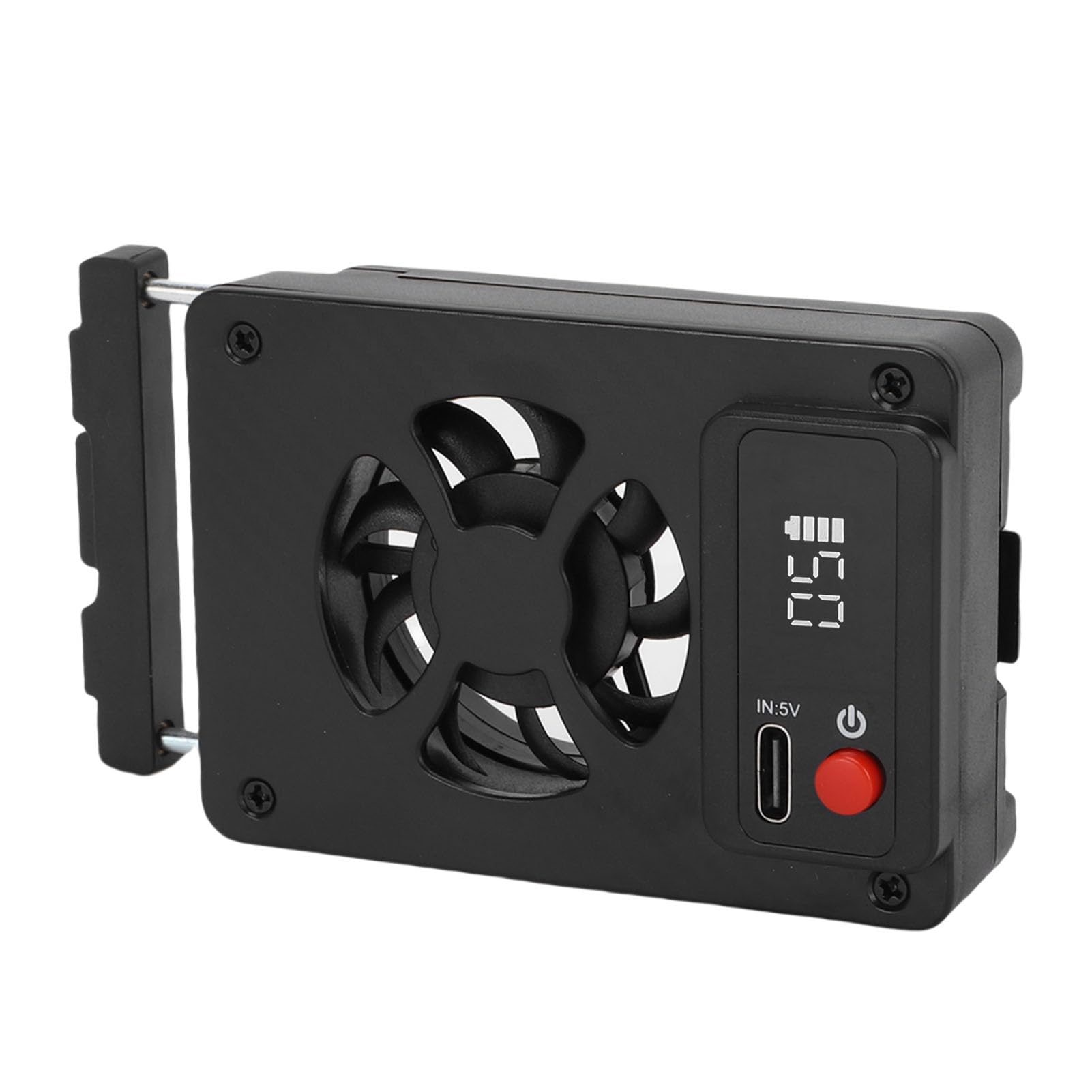 Topiky Ventola di Raffreddamento della Fotocamera per RP A7M4 A7C ZVE10 FX30 R5, di Ventola di Raffreddamento Esterna a 5 velocità con Batteria da 350 MAh e Ricarica di Tipo C