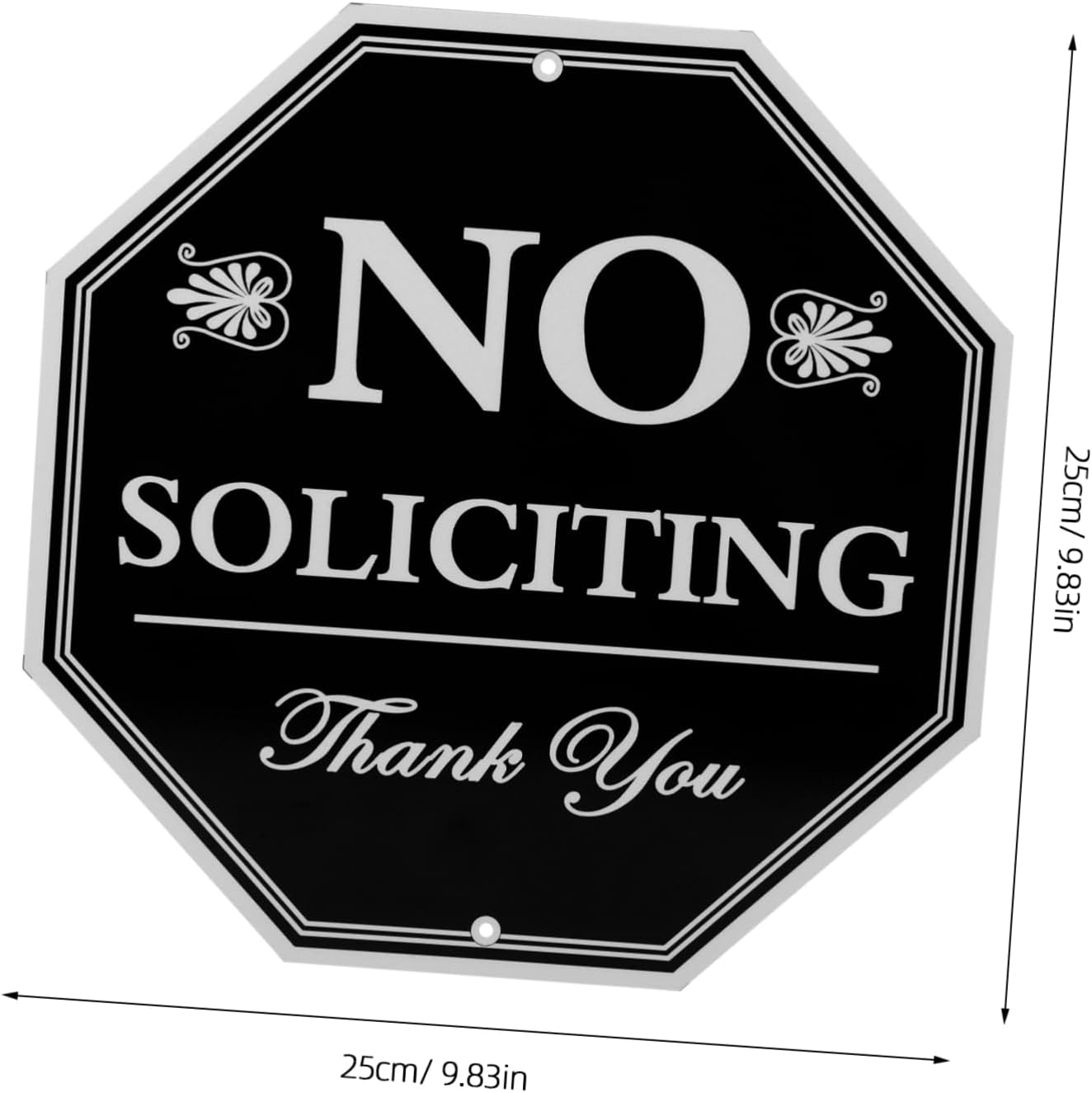 Sosoport No Soliciting Sign Heavy-duty Plaque for Homes and Offices Legible Message Minimalist Design for Easy Communication