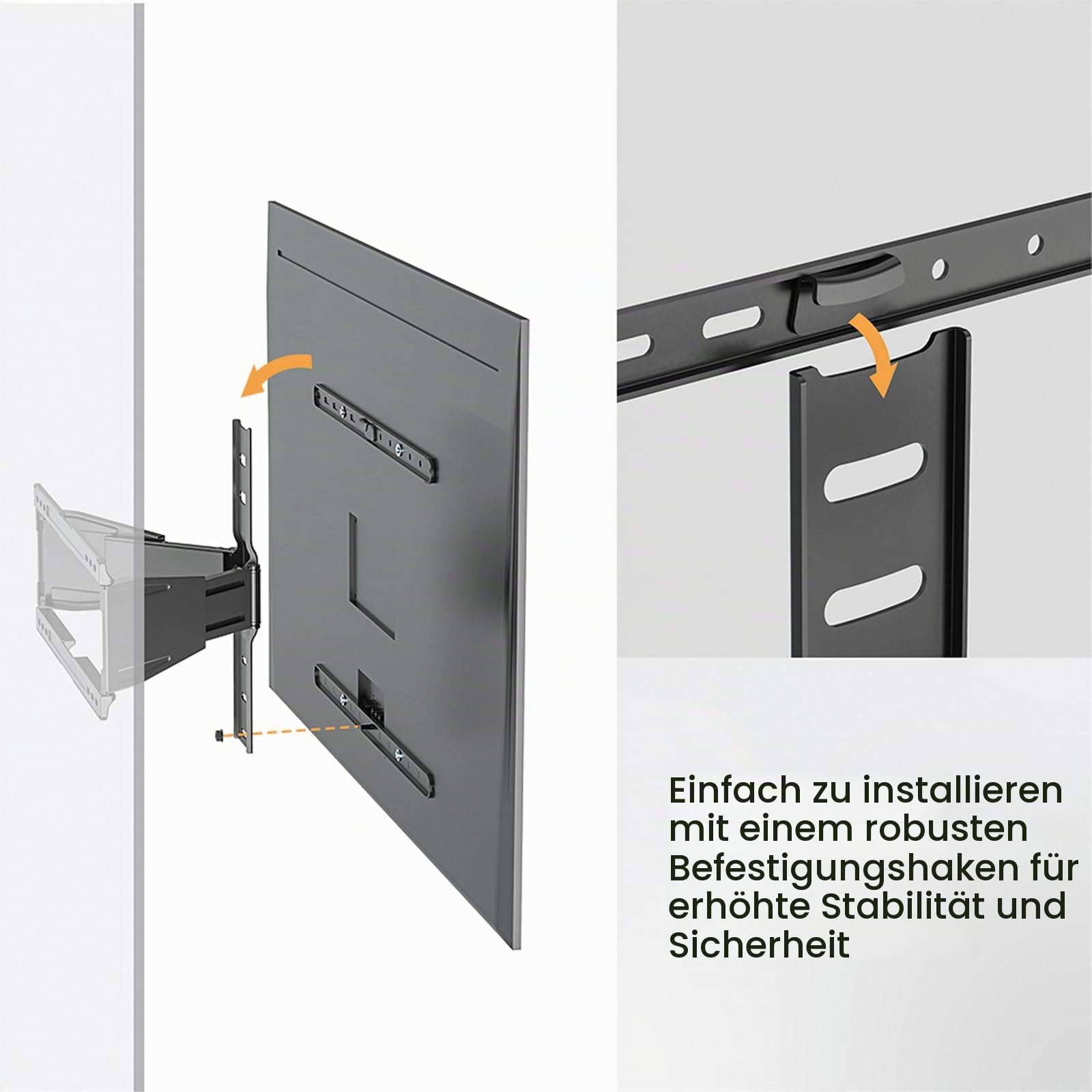 VALUE TV-Wandhalterung, Ultra-Slim, 43-90 Zoll, bis 50 kg