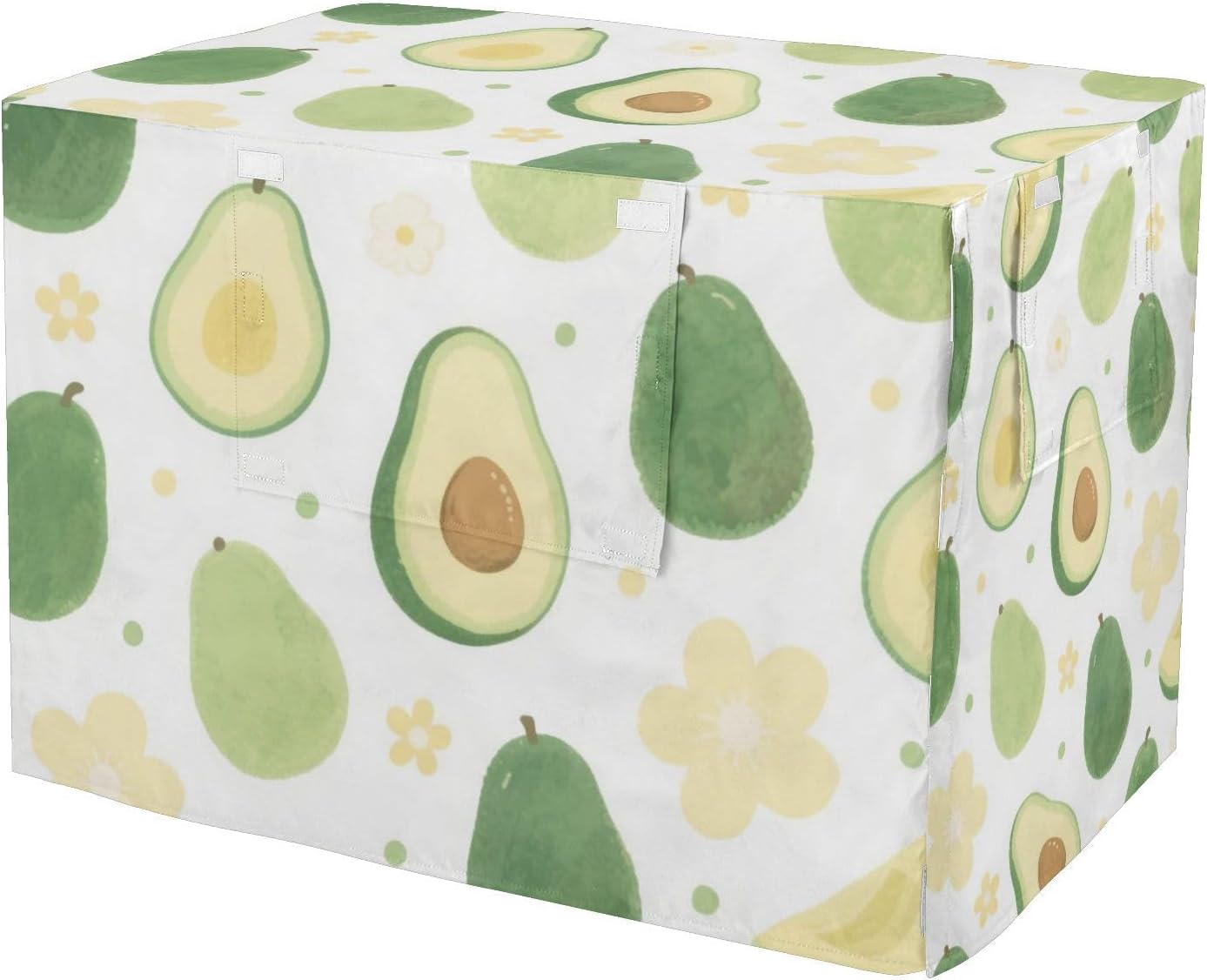 Cute and Cartoonish Green Avocado Dog Crates Covers Pets Kennel Covers Roller Shades