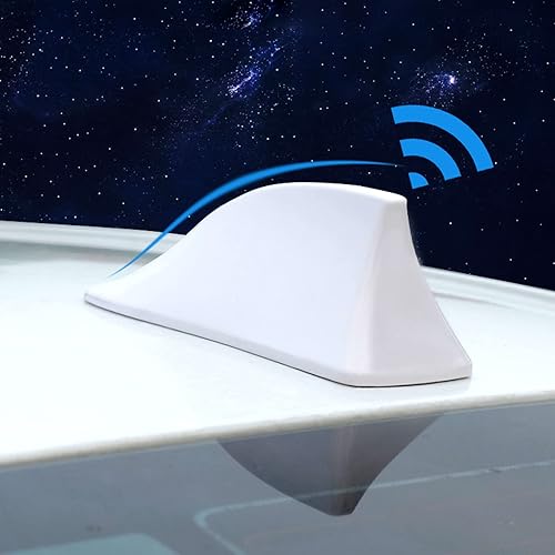 Miniatura 2 de JONJEA Cubierta de antena de aleta de tiburón para automóvil, antena superior de automóvil, aleta de tiburón, cubierta universal con forma de aleta