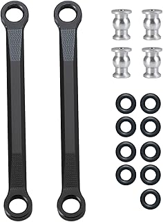 2pcs Metal High Clearance Chassis Links for Axial Scx24 AXI00001 C10 AXI00002 JLU CRC AXI00005 AXI00006 Replace Y-Link Upgrade Parts (Black)