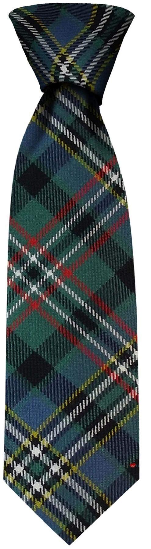 I LUV LTD Gents Neck Tie Scott Green Ancient Tartan Lightweight Scottish Clan Tie