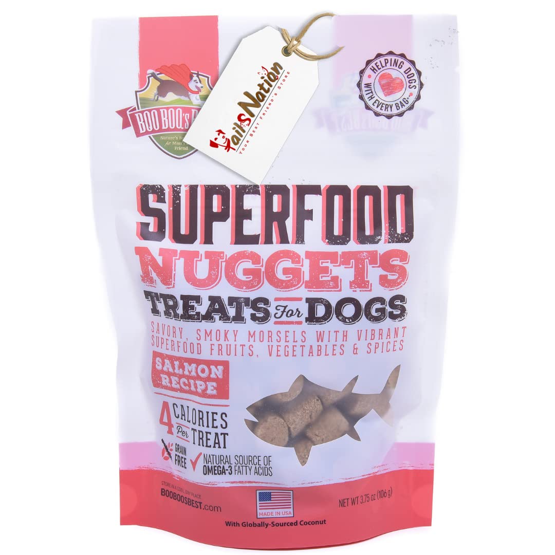 Tails Nation X Boo Boos Best (Grain Free Superfood Nuggets Treats for Dogs Salmon Recipe - Savory Smoky Morsels with Vibrant Superfood Fruits, Vegetables & Spices 106gm) (B0B1N611W7) Amazon Price History, Amazon Price Tracker