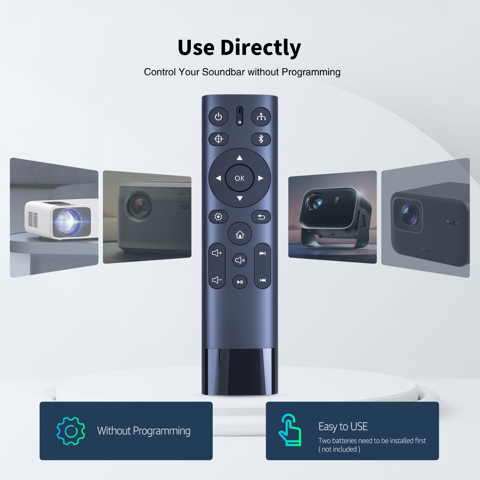 Ersatz-Fernbedienung für ViewSonic VS18245/A-00010467/ X2000B/X2000L/X1000/M2e/X2/M1X/M2/M1 Pro/M1 Gen 2/X11/TX10HD-4K/CDE3200-L/M1+ G2/X1 3.1 00 Smart Projektor