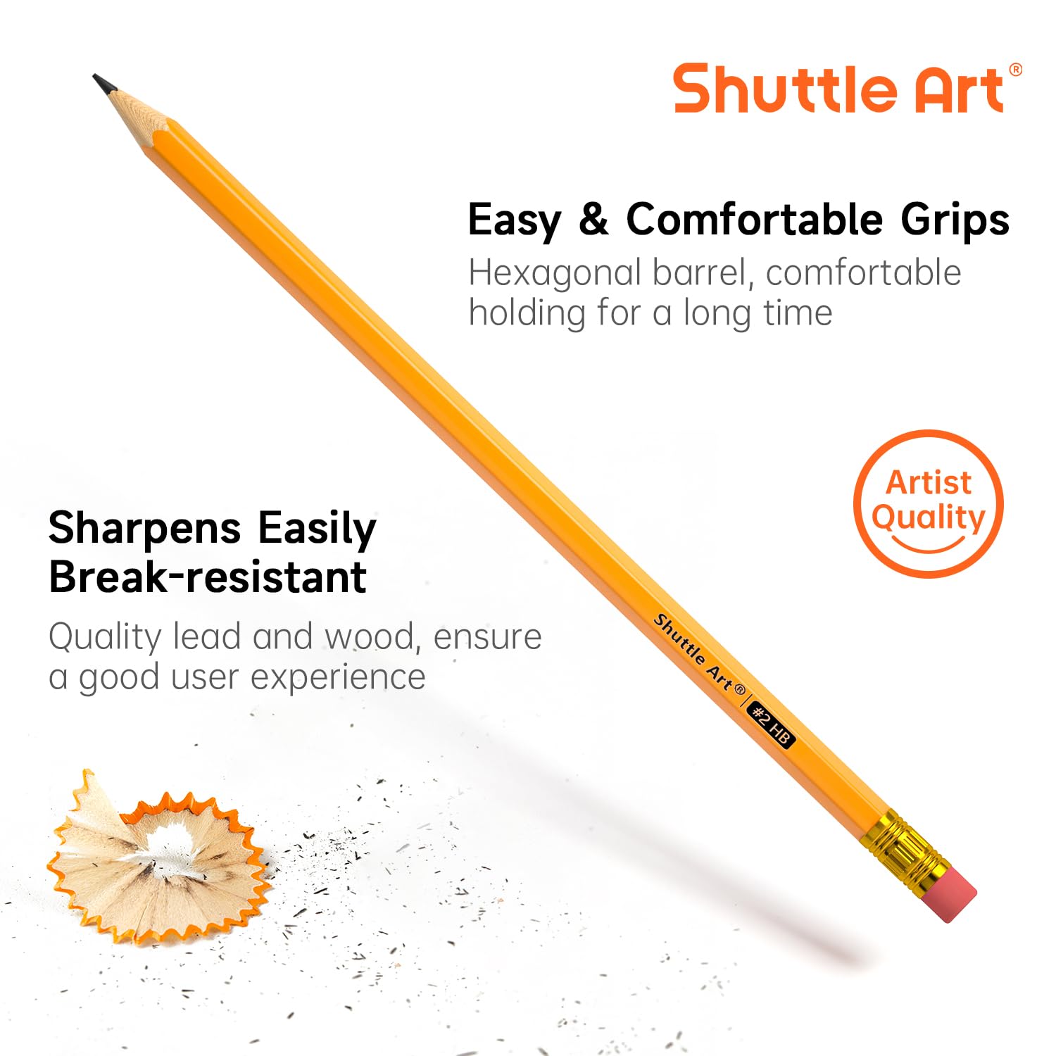 Bulk HB Pencils - 2000 Pack with Erasers -4