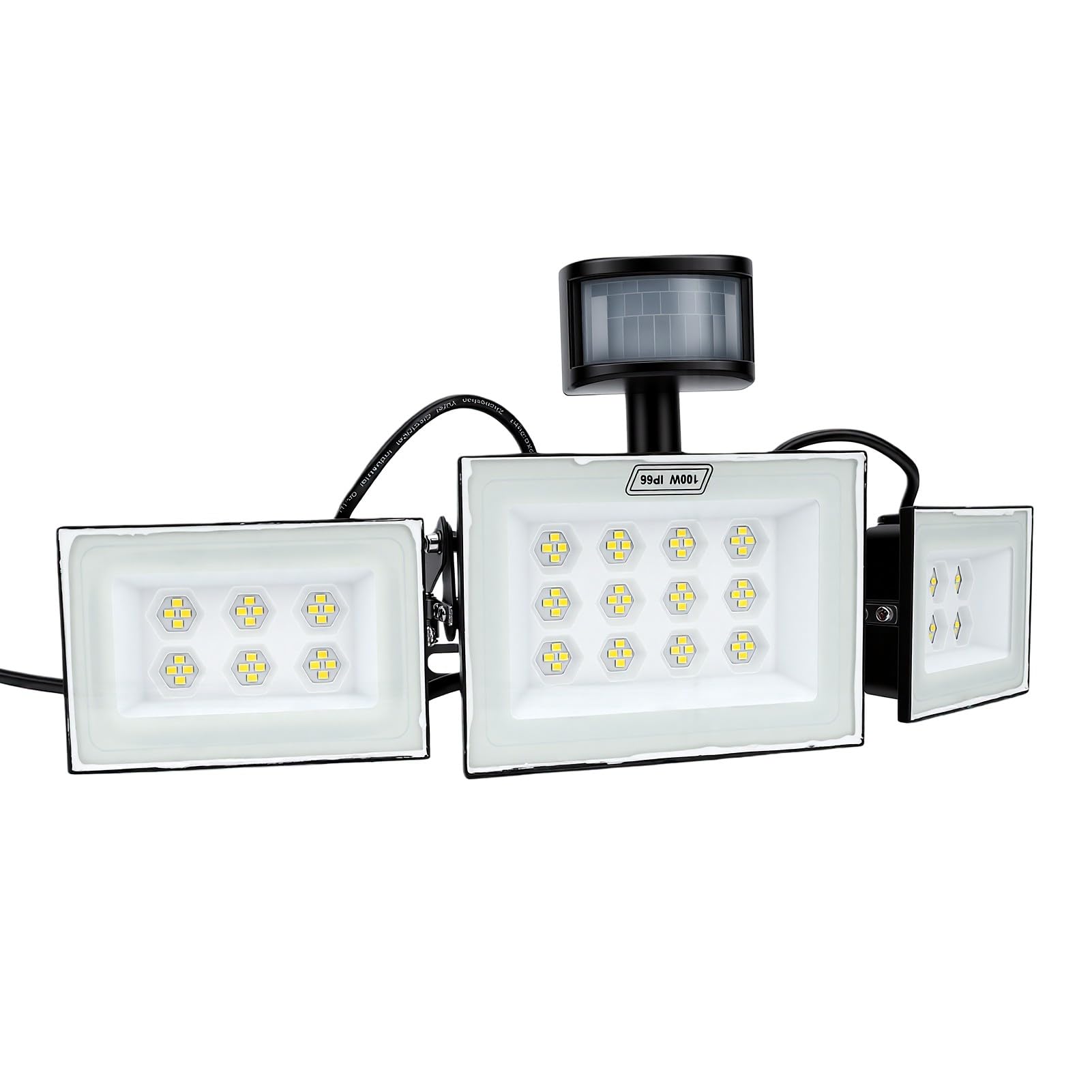 ZJchao LED Flood Light 100W 15000lm IP66 Zmierzch do Świtu PIR