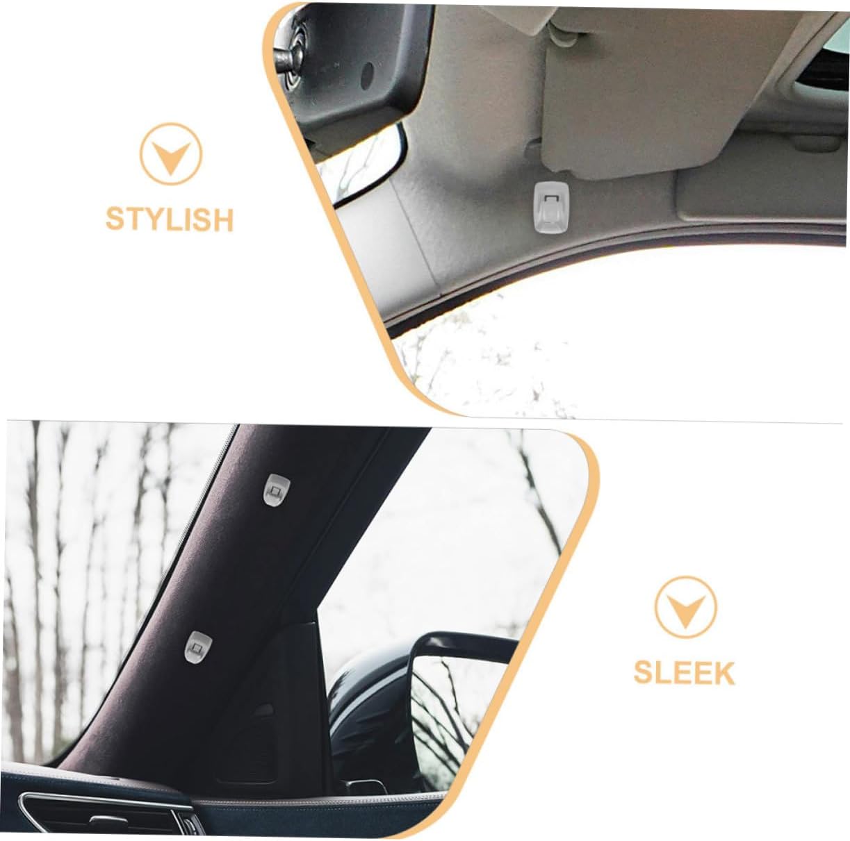 BESTYASH 2pcs Car Sun Visor Hook Clips for Sedan Models image 3
