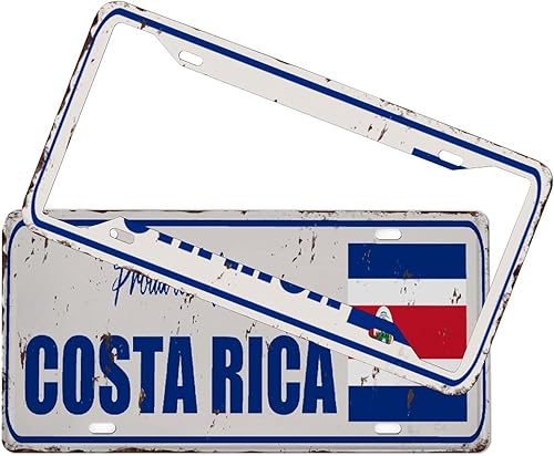 Miniatura 1 de Proud to Be from Costa Rica - Cubiertas para matrícula de automóvil, bandera de la ciudad, diseño de bandera internacional, lindo marco de placa de