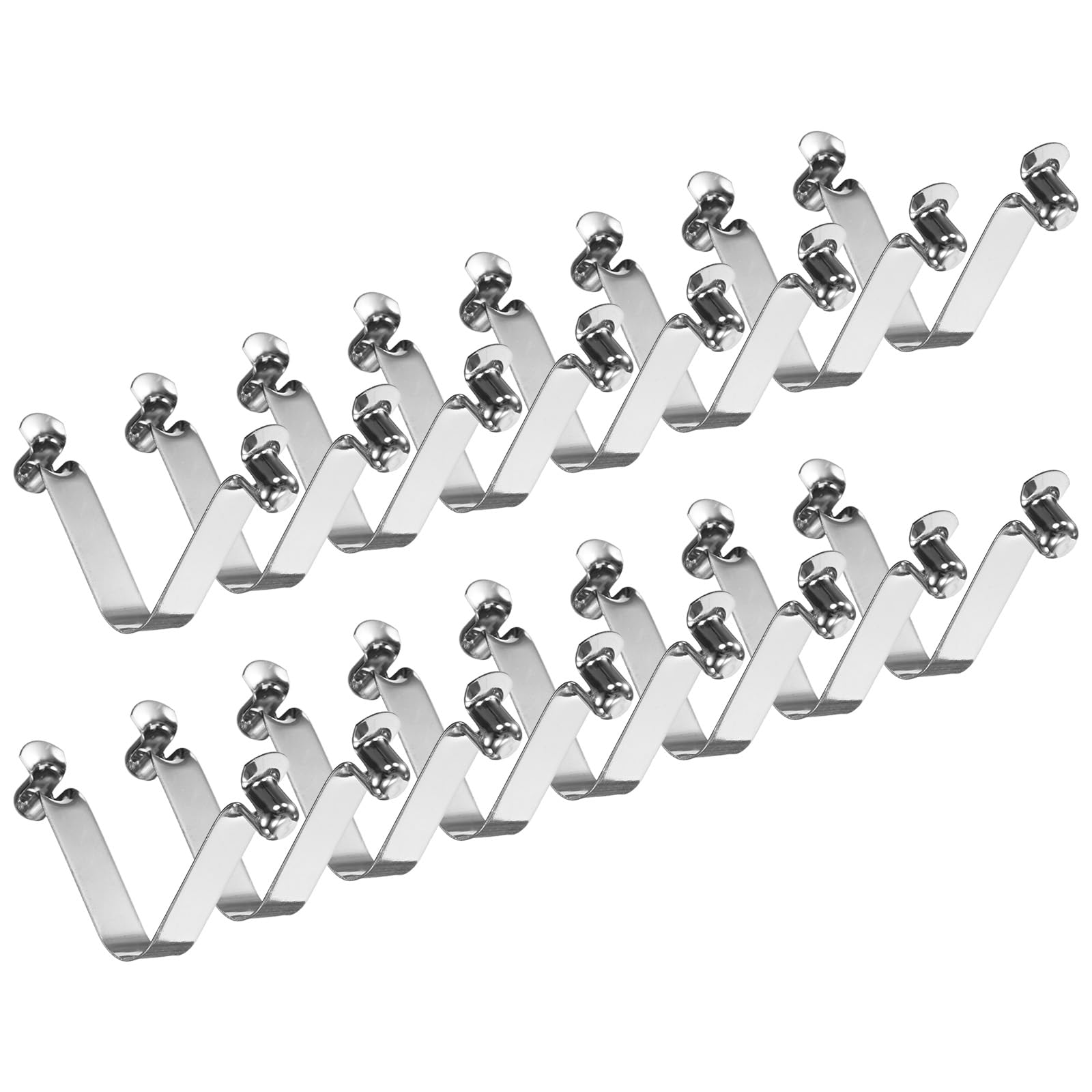 M METERXITY 16-Pack Kayak Paddle Snap 8mmx50mm Double Button V Shaped Spring Steel Tent Pole Clips Locking Clips for Camping/Kayak Paddle/Tent Pole Push Button Spring Snap Clips