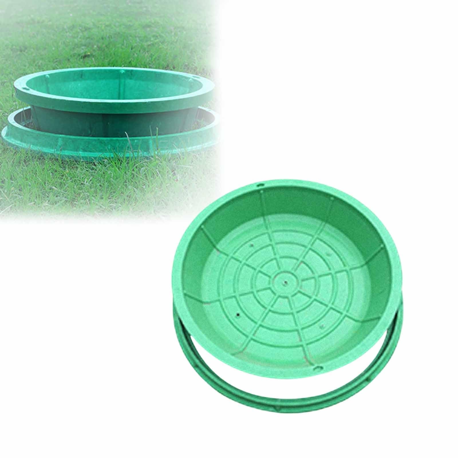 GJMSSMY Hidden Access Cover and Frame Reinforced Round Inspection Lid for Lawn 70cm Resin Manhole Cover Durable Sewer Basin Access Panel