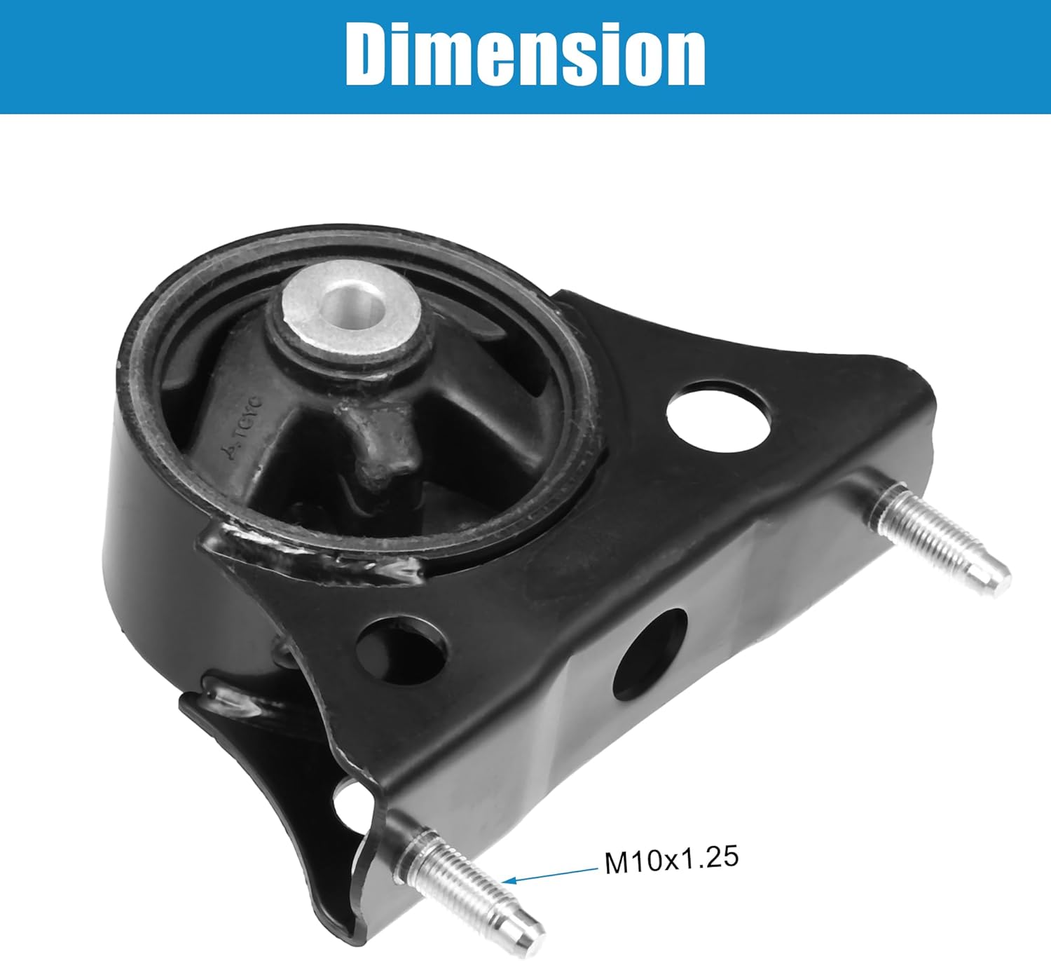 X AUTOHAUX Front Car Engine Motor Mount Replacement for Toyota Highlander 4 Cyl 2.4L 2001-2007 No.1236128100 Black