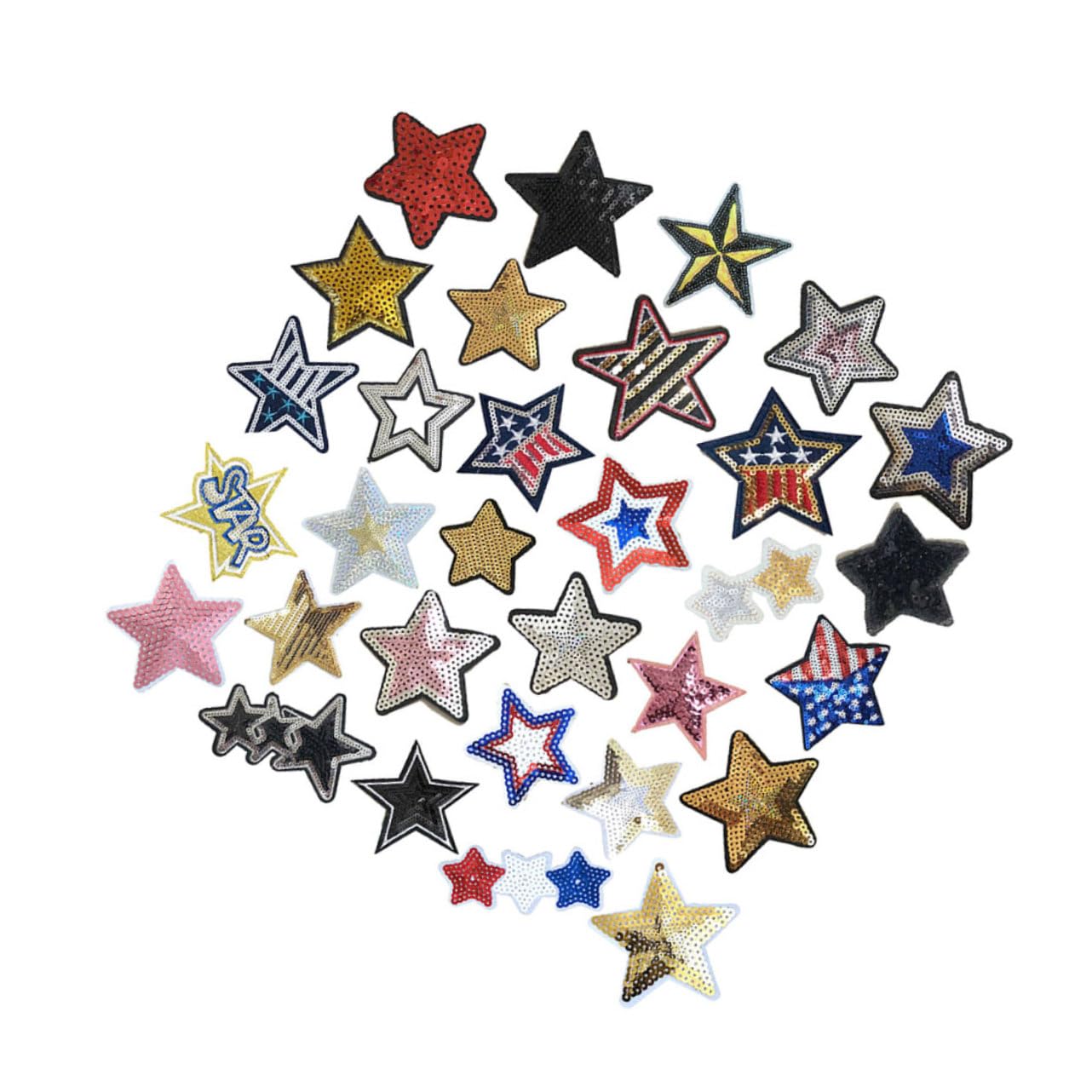 93pezzi Toppe Adesive Paillettes Per Abbigliamento Jeans Borse e Applicazioni Decorative Auto-adesive