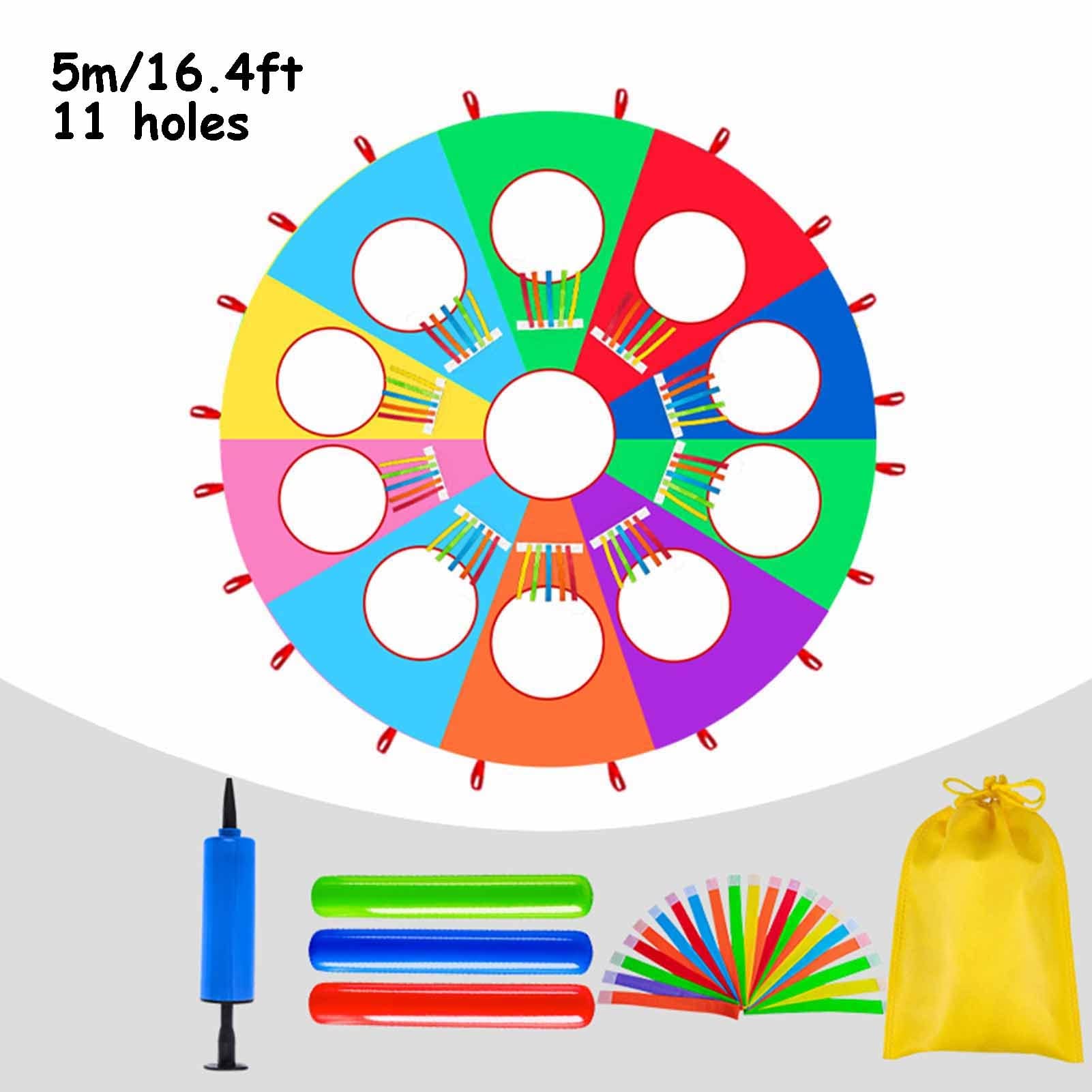 Juego de paracaídas con agujeros, juego de entrenamiento de agilidad para niños, juego de paracaídas de lágrima, paracaídas