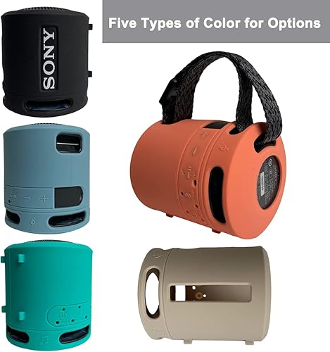 Miniatura 5 de Funda de silicona para Sony SRS-XB13 Extra BASS Altavoz compacto portátil inalámbrico, funda protectora para accesorios de altavoz Sony SRS-XB13