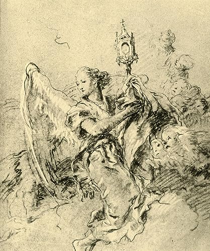 Ange avec monstrance Tiepolo poster mural 58x90 cm solution pour habiller un grand mur vide