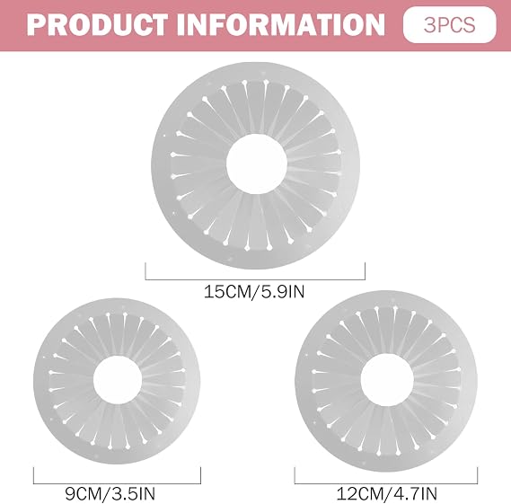 Rosette Maker - 3-Piece Fabric Flower Maker Tool, for Consistent DIY Ribbon Flowers, Crafting for Beginners