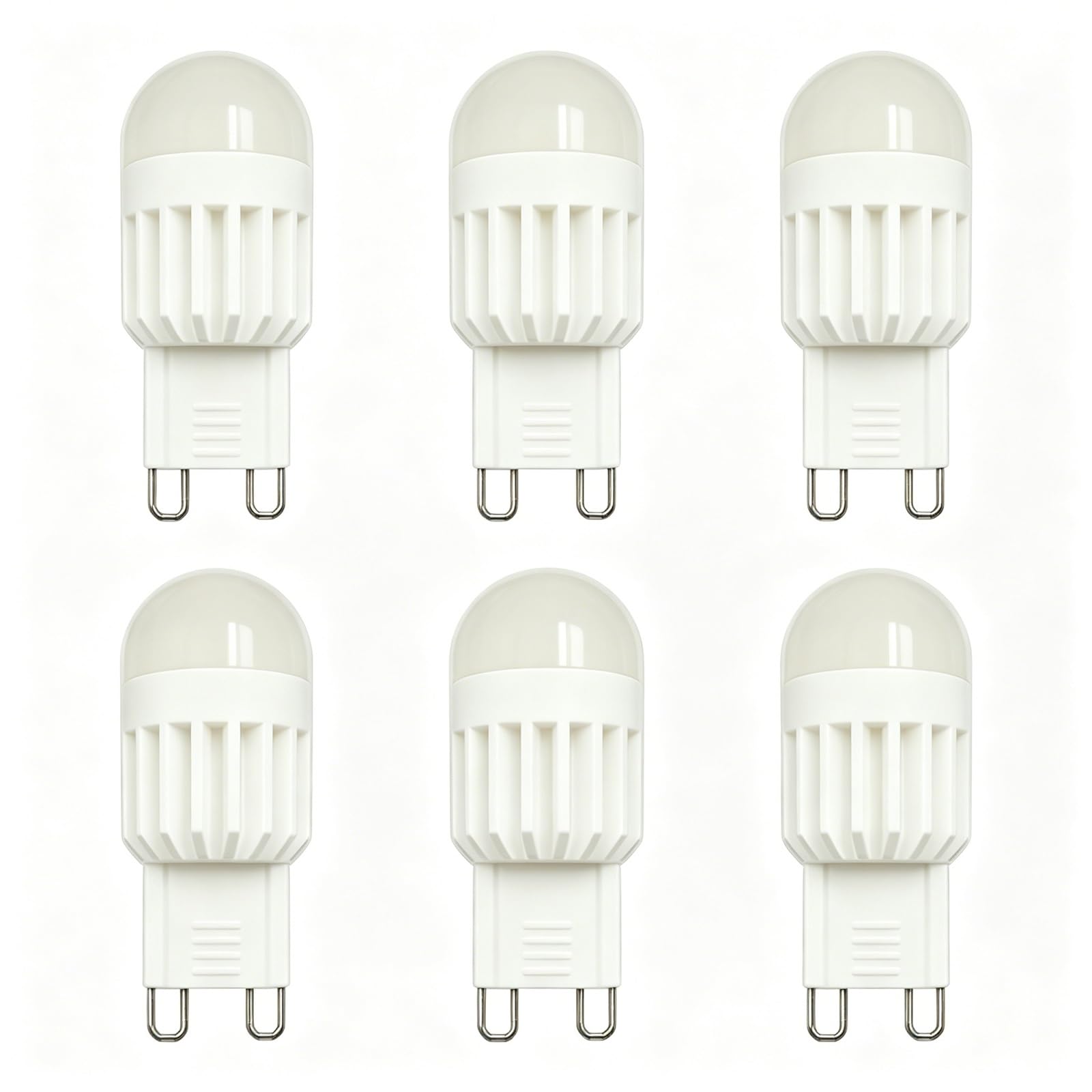 Bombillas LED G9 Regulables,3W=18W halógena,Sustituto halógena,Ra≥80,Ahorro energético,Larga vida,para candelabro,aplique,pasillo iluminación interior(Warm white 3000K,6 Pack)