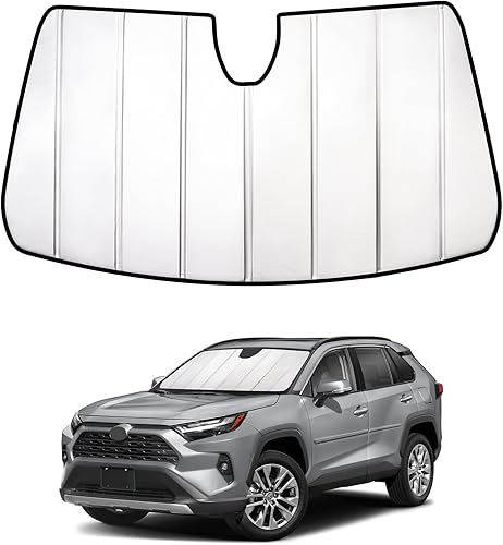 Miniatura 58 de KUST Parasol para parabrisas para Chevrolet Tahoe accesorios 2015-2024 2025 de 4 capas para ventana, protector de visera plegable, bloquea los rayos